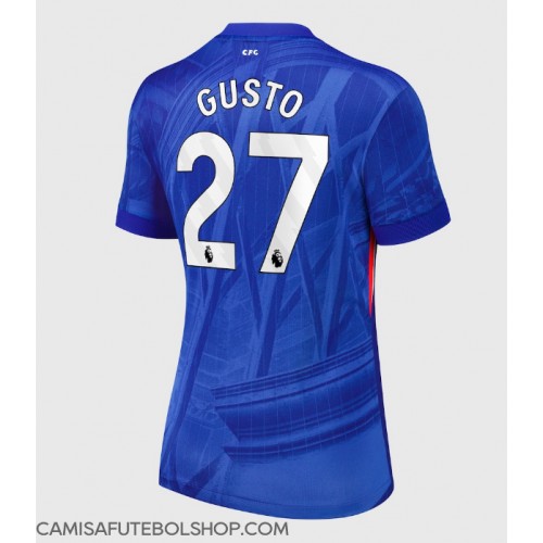 Camisa de time de futebol Chelsea Malo Gusto #27 Replicas 1º Equipamento Feminina 2025-26 Manga Curta
